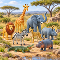 Safari Animal Figures — illustrative lifestyle image