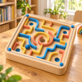 Wooden Maze Board — illustrative lifestyle image